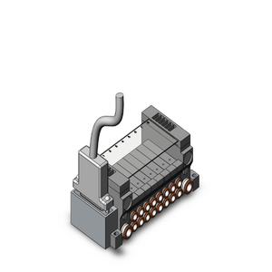 SMC VALVES VV5Q11-08C6FU1-NS Verteilerbaugruppe, 8 Stationen | AL4CCV