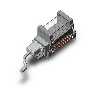 SMC VALVES VV5Q11-08N7FS1-DN Ventilverteiler, 4/5 Zoll Anschlussgröße | AP2QMJ