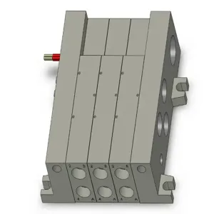 SMC VALVES VV5Q41-0303LD1 Manifold Assembly, 3 Station | AM7XCZ