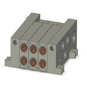 SMC VALVES VV5Q41-03N9TFD0 Valve Manifold, 5 Inch Port Size | AN6GBM