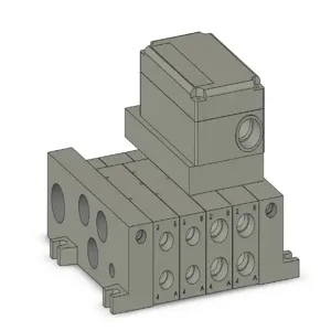 SMC VALVES VV5Q41-0402SV-W Valve Manifold, 1/4 Base Mount Size | AP2ZEL