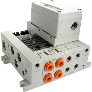 SMC-VENTILE VV5Q41-0603NSQ3-CDW-X33 Ventilverteiler, 5-Zoll-Anschlussgröße, 1/4-Zoll-Einbauanschluss | AN6JUR
