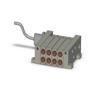 SMC VALVES VV5Q41-04N11TFD2 Verteiler, eingebauter Anschluss, 1/4 | AN7CPP