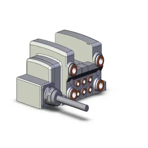 SMC VALVES VV5QC21-03C6LD2 Valve Manifold, 5 Inch Port Size | AM7LDM