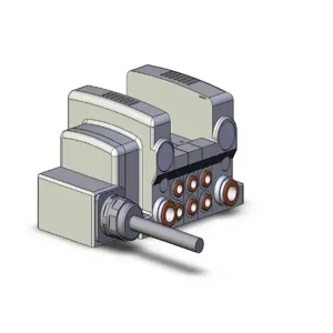 SMC VALVES VV5QC21-03N7LD2-BS Valve Manifold, 5 Inch Port Size | AN8THN