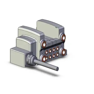 SMC VALVES VV5QC21-04C6LD0 Valve Manifold, 5 Inch Port Size | AN6CPR