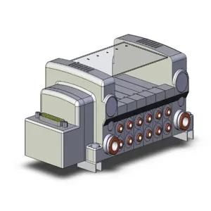 SMC VALVES VV5QC21-06N3FD0-D0NS Manifold, Built In Fitting, 1/4 | AN9CPD