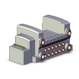 SMC VALVES VV5QC21-06N7FD0 Ventilverteiler, 5 Zoll Anschlussgröße | AM9QZK