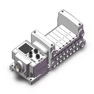 SMC VALVES VV5QC21-07C8SD6V3N Manifold, Built In Fitting, 1/4 | AN9KJN