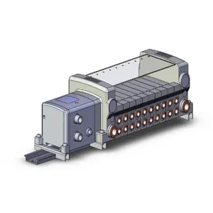 SMC VALVES VV5QC21-10C6SDZENN0-DNS Manifold, Built In Fitting, 1/4 | AN8KAW