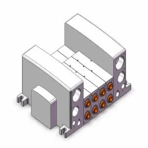 SMC VALVES VV5QC41-04N7TSD0A Valve Manifold, 5 Inch Port Size | AN9XZE