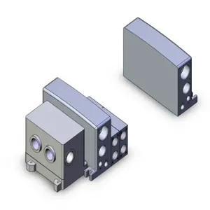 SMC VALVES VV5QC41-0803SDVB Valve Manifold, 5 Inch Port Size | AN7WBJ