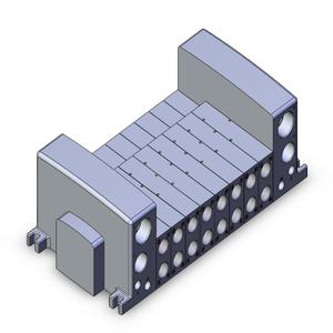 SMC VALVES VV5QC41-0803TSD0A Valve Manifold, 5 Inch Port Size | AN4ZHB