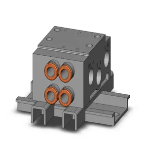 SMC VALVES VV5QZ15-02C6C-D0 Valve Manifold, 5 Inch Port Size | AM8YJG