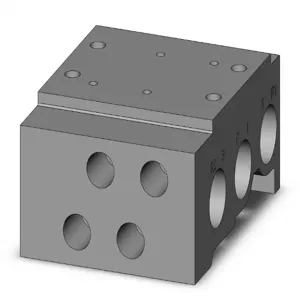 SMC VALVES VV5QZ25-0201TC Valve Manifold, 5 Inch Port Size, 2 Station | AL4CJD