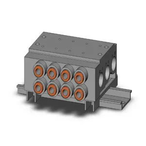 SMC VALVES VV5QZ25-04N7TC-D Valve Manifold, 5 Inch Port Size | AM9RBB