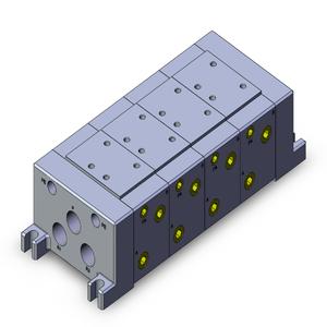 SMC VALVES VV714-02L-03B Ventilverteiler, 3/8 Basismontagegröße | AL4CLN