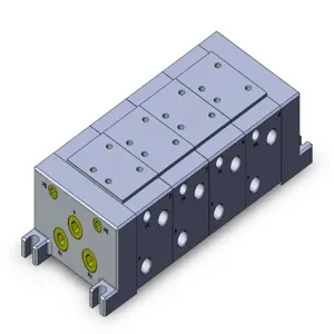 SMC VALVES VV714-02R-03U Valve Manifold, 3/8 Base Mount Size | AM4BYT