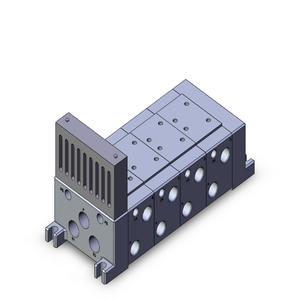 SMC VALVES VV714-03R-03DSB Ventilverteiler, 3/8 Basismontagegröße | AP2UJW