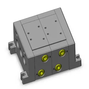 SMC VALVES VV722-04L-04B Valve Manifold, 1/2 Base Mount Size | AL4CMP