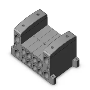 SMC VALVES VV8014-03F-SD0-W1 Valve Manifold, 3/8 Inch Base Mount | AN6AZR