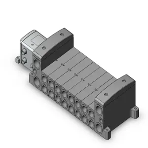 SMC VALVES VV8018-03F-SDNN0-W1 Valve Manifold, 3/8 Inch Base Mount | AN8RUY