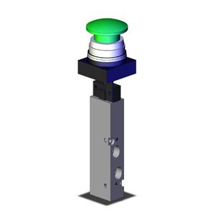 SMC VALVES VZM550-01-30G Mechanical Valve, 1/8 Port Size | AL4DCR