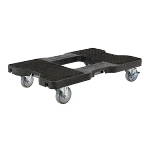 SNAP-LOC SL1500D4B E Track Dolly, Industrial, Capacity 1500 Lbs, Black | CE8UBL