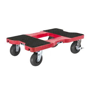 SNAP-LOC SL1600D6R E Track Dolly, Extreme Duty, Capacity 1600 Lbs, Red | CE8UBR