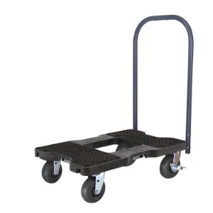 SNAP-LOC SL1600P6B Push Cart Dolly, Extreme Duty, Load Capacity 1600 Lbs, Black | CE8UBT