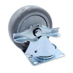 SNAP-LOC SLAC4SBP Swivel Caster, With Brake, Size 4 Inch, Capacity 375 Lbs, Polyurethane | CE8UCR