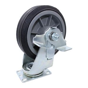 SNAP-LOC SLAC6ATSB Swivel Caster, With Brake, Size 6 Inch, Capacity 375 Lbs, Solid Rubber | CE8UCV