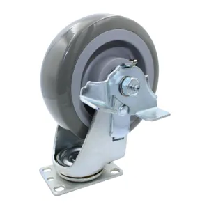 SNAP-LOC SLAC6SDSBP Swivel Caster, With Brake, Size 6 Inch, Capacity 450 Lbs, Polyurethane | CE8UDB