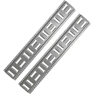 SNAP-LOC SLAET32G2 E Track, Horizontal/Vertical, Size 32 Inch, Galvanized Steel, 2 Pack | CE8UDR