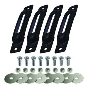 SNAP-LOC SLSB4FC E Strap Anchor, With Carriage Bolt, Black, 4 Pack | CE8UDV