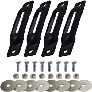 SNAP-LOC SLSB4FC E Strap Anchor, With Carriage Bolt, Black, 4 Pack | CE8UDV