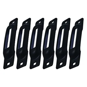 SNAP-LOC SLSB6 E Strap Anchor, Powder Coat, Black, 6 Pack | CE8UDX