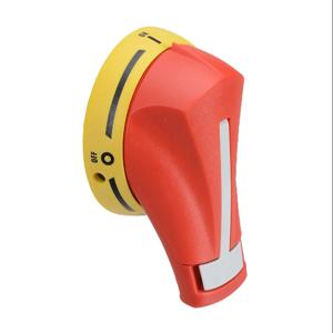 SOCOMEC 141E2115 Rotary Handle, Pistol, Red/Yellow, External Front Mount, 3-Position, Lockable In Off Only | CV7PWE