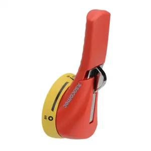 SOCOMEC 142I6911 Rotary Handle, Pistol, Heavy Duty Metallic Hasp, Red/Yellow, External Right Side Mount | CV7PXL