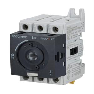 SOCOMEC 22003002 Rotary Disconnect Switch, Load Break Capable, 3-Pole, 600 VAC, 25A, 65Ka Sccr | CV8ATP