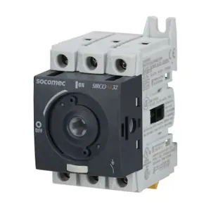 SOCOMEC 22003003-UL Rotary Disconnect Switch, Load Break Capable, 3-Pole, 600 VAC, 32A, 65Ka Sccr | CV8ATR