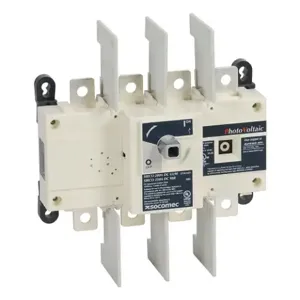 SOCOMEC 27DC4021 Rotary Disconnect Switch, Load Break Capable, 4-Pole, 1000 VDC, 250A, 10Ka Sccr | CV8AUM