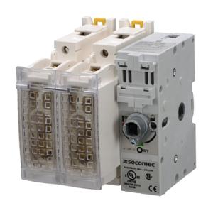 SOCOMEC 38612005 Rotary Disconnect Switch, Fusible, Class J, Load Break Capable, 2-Pole, 600 VAC/250 VDC | CV8AUZ