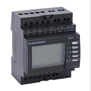 SOCOMEC 4825U010 Leistungsmesser, Strom- und Spannungseingang, 3-zeiliges hintergrundbeleuchtetes LCD, konfigurierbarer Ausgang | CV7TKD