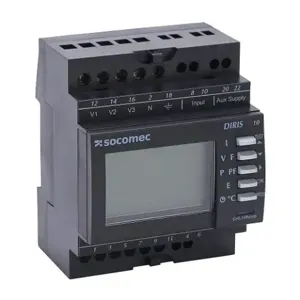 SOCOMEC 4825U010 Power Meter, Current And Voltage Input, 3-Line Backlit Lcd, Configurable Output | CV7TKD