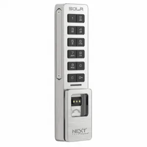 SOLA NLS3-K1-KT10-619-01B-3203 Electronic Keyless Lock, Lockers And Cabinets, Keypad Or Coded Key Fob, Shared Or Assigned | CU3CDB 494L14