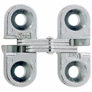 SOSS 100CUS26D Concealed Hinge, Zamac/Steel, Satin Chrome, 1 Inch Door Leaf Ht, 3/8 Inch Door Leaf Width | CU3CJP 801H66