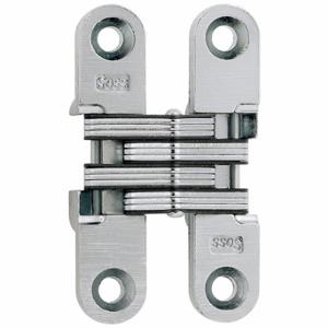 SOSS 204CUS26D Concealed Hinge, Zamac/Steel, Satin Chrome, 2 3/8 Inch Door Leaf Ht | CU3CJQ 801H75