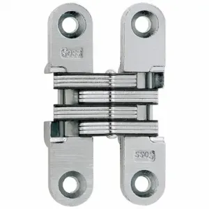 SOSS 204CUS26D Concealed Hinge, Zamac/Steel, Satin Chrome, 2 3/8 Inch Door Leaf Ht | CU3CJQ 801H75