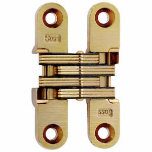 SOSS 204CUS4 Concealed Hinge, Zamac/Steel, Satin Brass, 2 3/8 Inch Door Leaf Ht | CU3CJJ 801H76